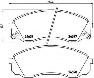 P 30 041 BREMBO Тормозные колодки дисковые, к-кт.