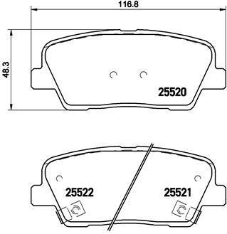 P30063 BREMBO Комплект гальмівних колодок с 4 шт. дисків