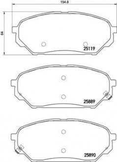 P 30 071 BREMBO Тормозные колодки дисковые, к-кт.