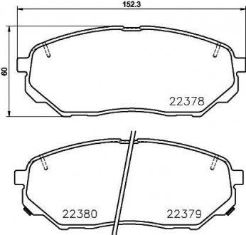 P30086 BREMBO Комплект тормозных колодок