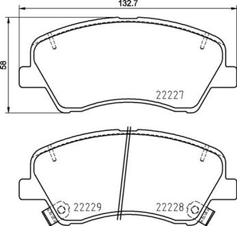 Тормозные колодки дисковые, к-кт. BREMBO P30098