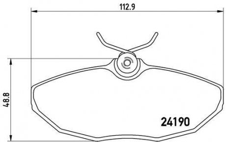 P 36 015 BREMBO Тормозные колодки, дискове гальмо (набір)