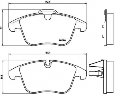 P36022 BREMBO Тормозные колодки Brembo