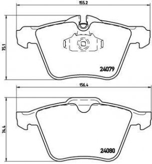 P36027 BREMBO Тормозные колодки дисковые, к-кт.