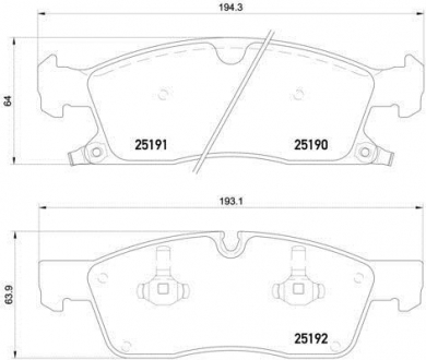 P37017 BREMBO Комплект гальмівних колодок с 4 шт. дисків