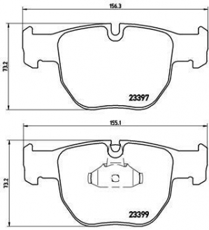 P44012 BREMBO Тормозные колодки