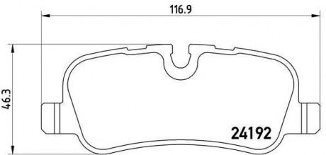 P44013 BREMBO Комплект гальмівних колодок с 4 шт. дисків