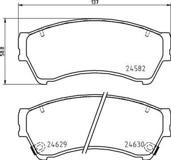 P49060 BREMBO P49060колодки дисковые передние mazda 6 1.8-2.52.0d2.2d 07