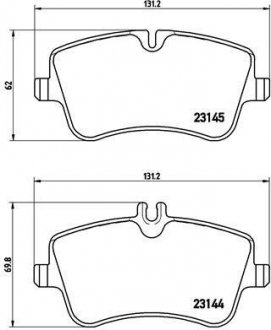 P 50 046 BREMBO Тормозные колодки, дискове гальмо (набір)