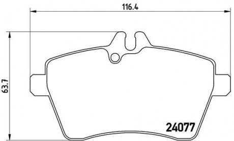 P 50 054 BREMBO Тормозные колодки дисковые, к-кт.