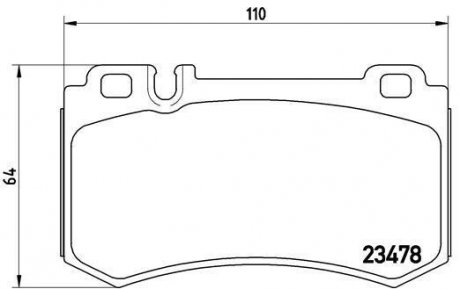 P50061 BREMBO Тормозные колодки задние MERCEDES-BENZ