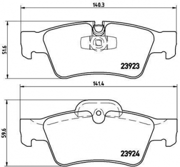 P50064 BREMBO Комплект гальмівних колодок с 4 шт. дисків