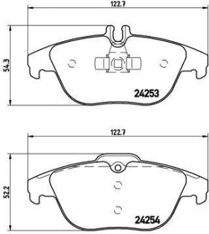 P50068 BREMBO Комплект гальмівних колодок с 4 шт. дисків