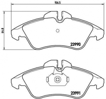 P50080 BREMBO Комплект гальмівних колодок с 4 шт. дисків