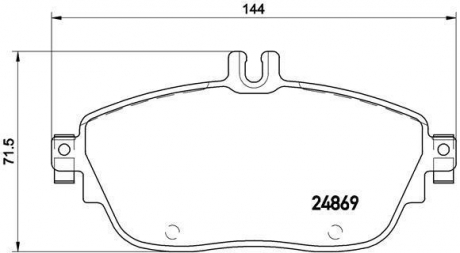 P50093 BREMBO Комплект гальмівних колодок с 4 шт. дисків