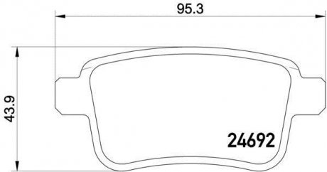 P 50 107 BREMBO Тормозные колодки дисковые, к-кт.