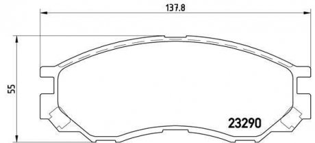 P 54 020 BREMBO Тормозные колодки дисковые, к-кт.