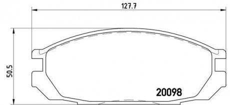 P 56 020 BREMBO Дисковые тормозные колодки компл.