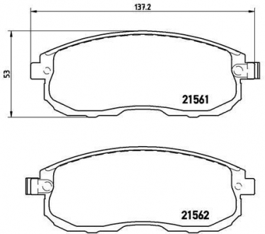 P56065 BREMBO Комплект гальмівних колодок с 4 шт. дисків