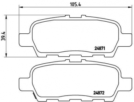 P56068 BREMBO Комплект гальмівних колодок с 4 шт. дисків