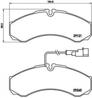 P56069 BREMBO Тормозные колодки, дискове гальмо (набір)