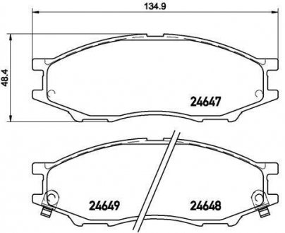 P 56 083 BREMBO Комплект тормозных колодок