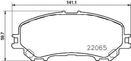 P56100 BREMBO Комплект гальмівних колодок с 4 шт. дисків