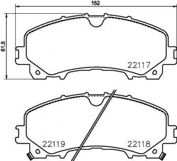 P56106 BREMBO Комплект тормозных колодок