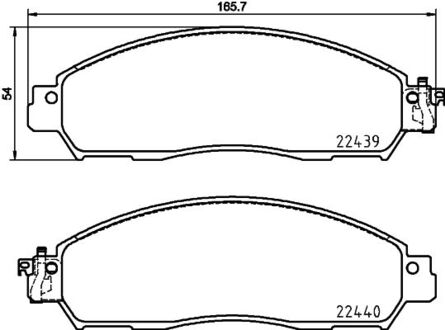 P56118 BREMBO К-т торм. колодок Fr NI Navara (D23) 15-