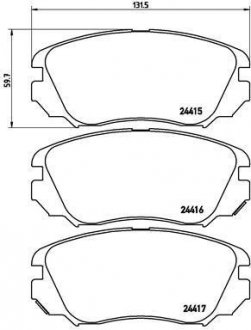 P 59 054 BREMBO Тормозные колодки дисковые, к-кт.