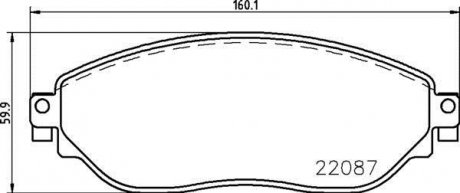 P59082 BREMBO Колодки тормозные дисковые передние OPEL VIVARO Box 06/14-> / OPEL VIVARO Combi 06/14-> / OPEL VIVAR