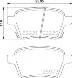 P59086 BREMBO К-т торм. колодок re op corsa e 14-, adam 14-