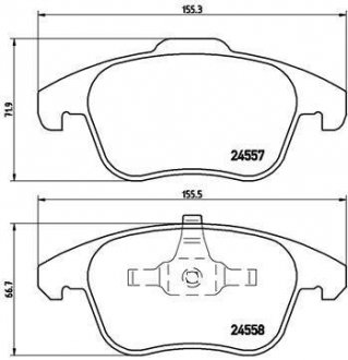 P61086 BREMBO Комплект гальмівних колодок с 4 шт. дисків