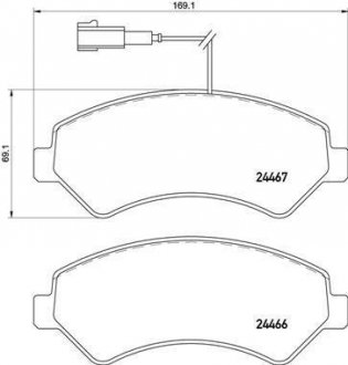 P 61 118 BREMBO Тормозные колодки дисковые, к-кт.