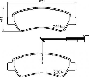 P61 125 BREMBO Тормозные колодки дисковые, к-кт.