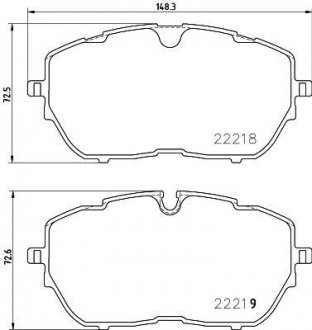 P61128 BREMBO Тормозные колодки, к-кт.