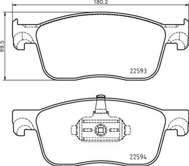 P61134 BREMBO Колодки тормозные .