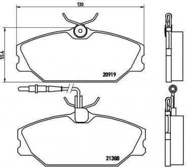 P 68 014 BREMBO Тормозные колодки, дискове гальмо (набір)