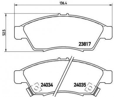 P 79 014 BREMBO Тормозные колодки, дискове гальмо (набір)