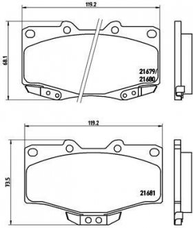 P 83 009 BREMBO Тормозные колодки, дискове гальмо (набір)