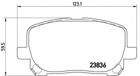 P 83 061 BREMBO Комплект тормозных колодок