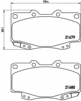 P83069 BREMBO Тормозные колодки Brembo