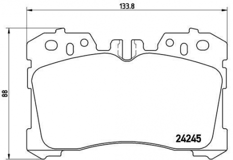 P83075 BREMBO Комплект гальмівних колодок с 4 шт. дисків