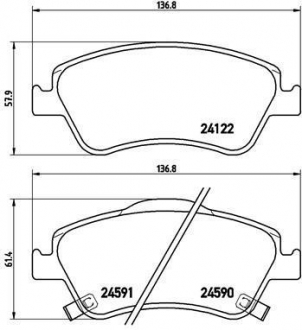 P83079 BREMBO Комплект гальмівних колодок с 4 шт. дисків