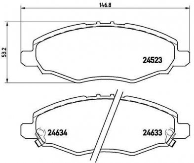 P 83 094 BREMBO Комплект тормозных колодок дисковый тормоз