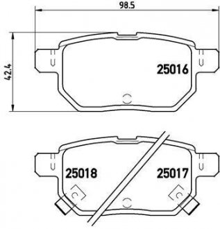 P83 133 BREMBO Колодки торм.зад.