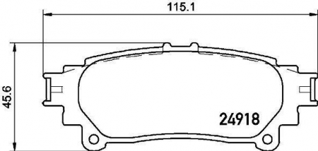 P83152 BREMBO Комплект гальмівних колодок с 4 шт. дисків