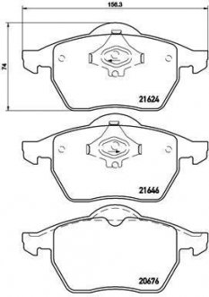 P 85 036 BREMBO Тормозные колодки дисковые, к-кт.