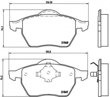 P 85 039 BREMBO Тормозные колодки дисковые, к-кт.