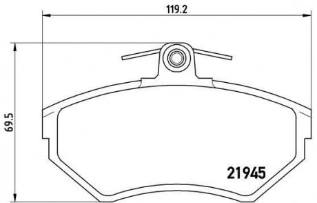 P 85 042 BREMBO Тормозные колодки дисковые, к-кт.